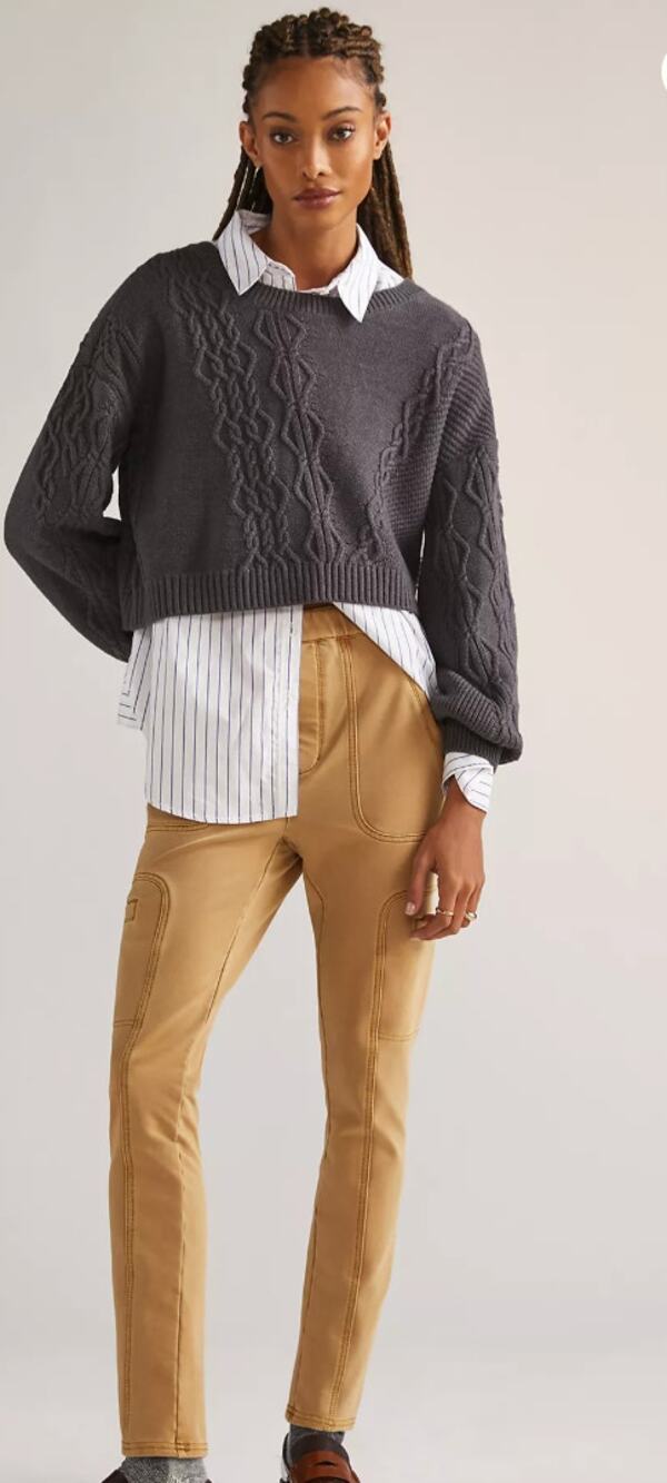 Pilcro Anthropologie The Hiker Utility Leggings Khaki SMALL